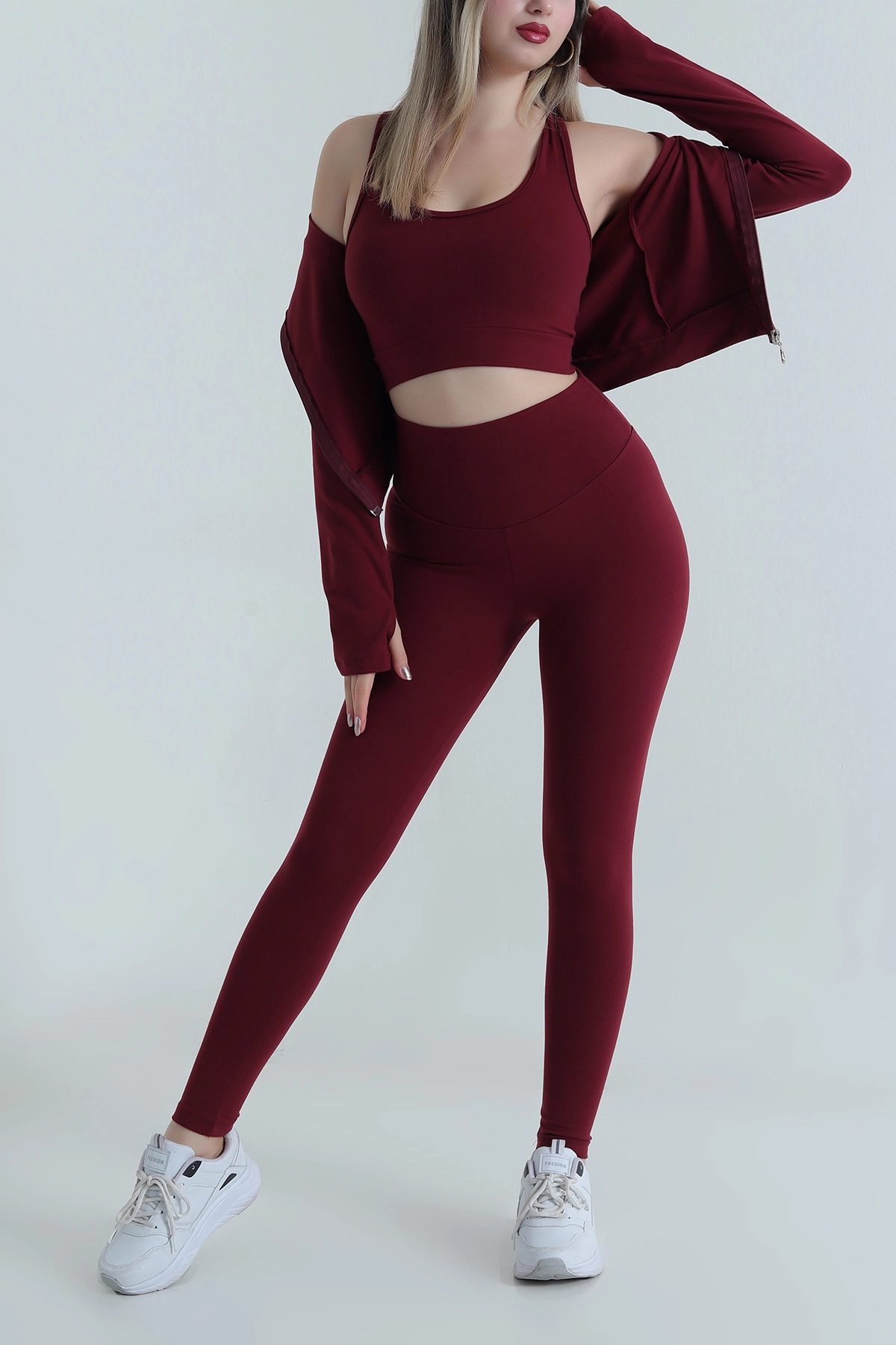 Bordo Yeni Sezon Belize Kadın Üçlü Takım 487704