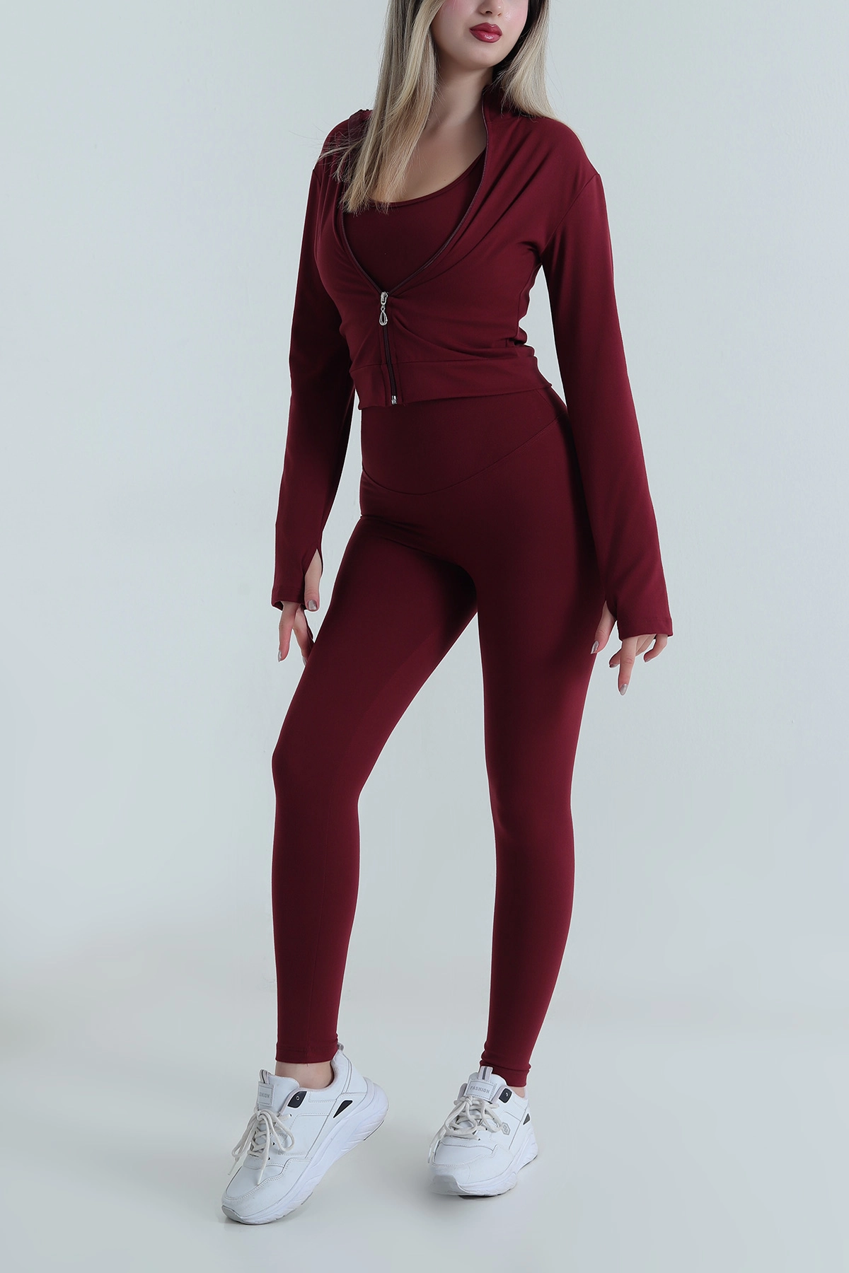 Bordo Yeni Sezon Belize Kadın Üçlü Takım 487704