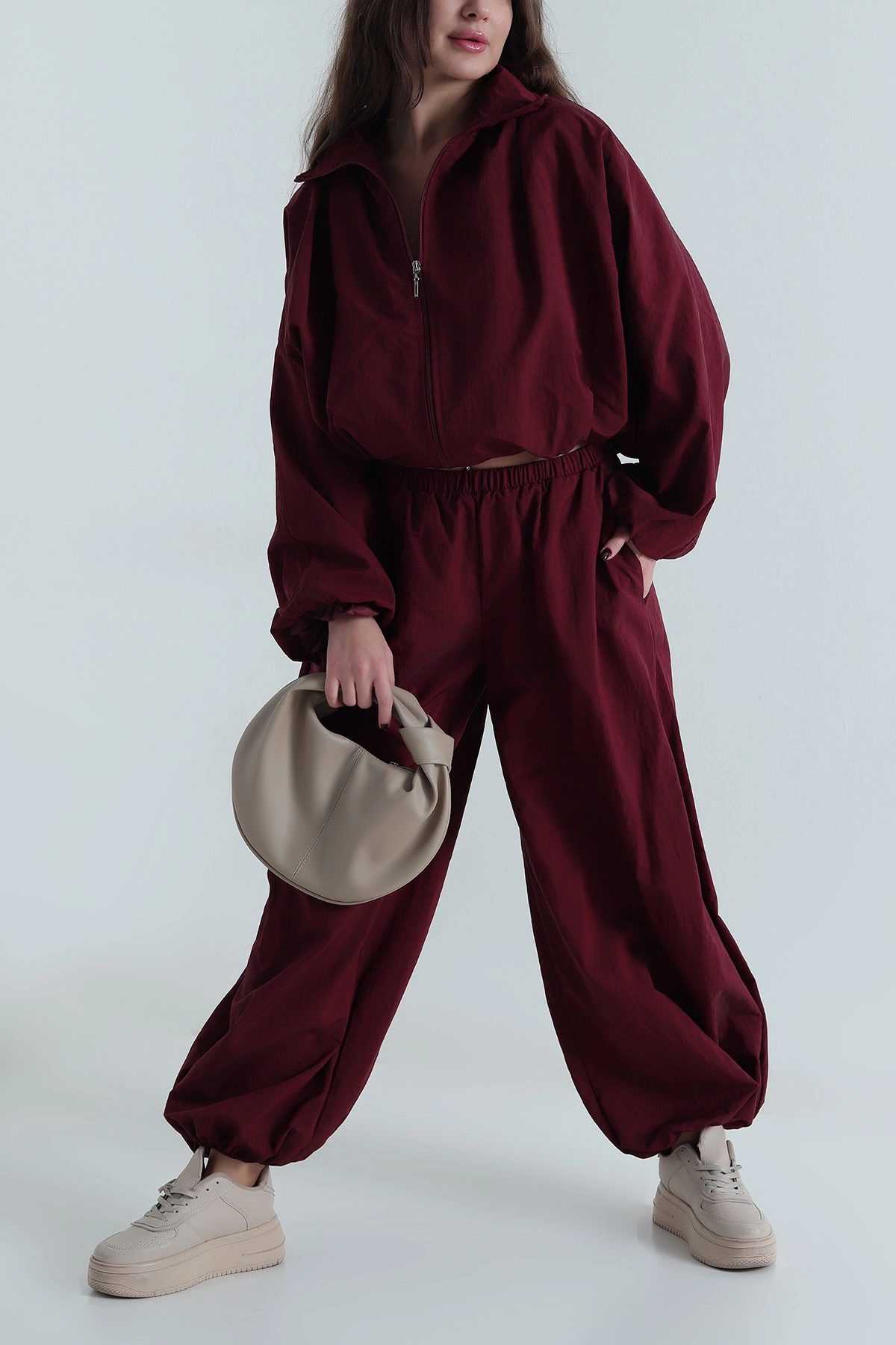 Bordo Yeni Sezon Linea Paraşüt Kadın İkili Takım 497805