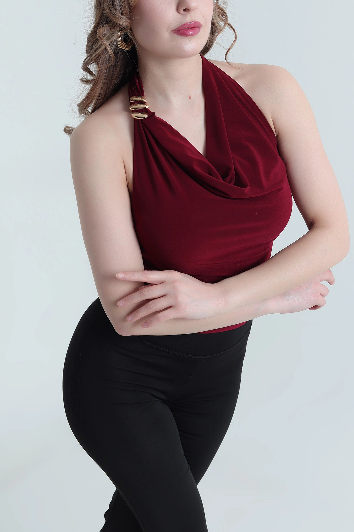 Bordo Yeni Sezon Sandy Kadın Bluz 441579