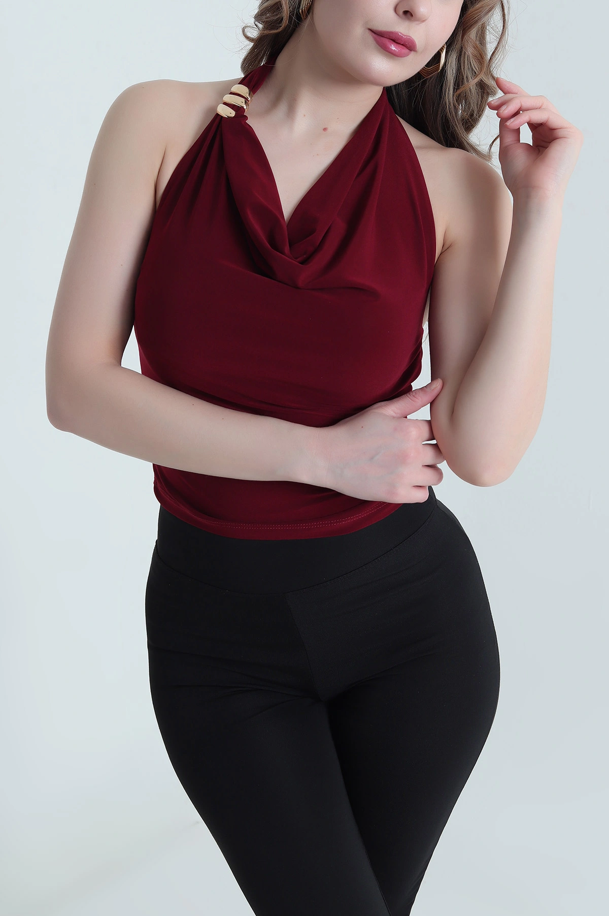 Bordo Yeni Sezon Sandy Kadın Bluz 441579