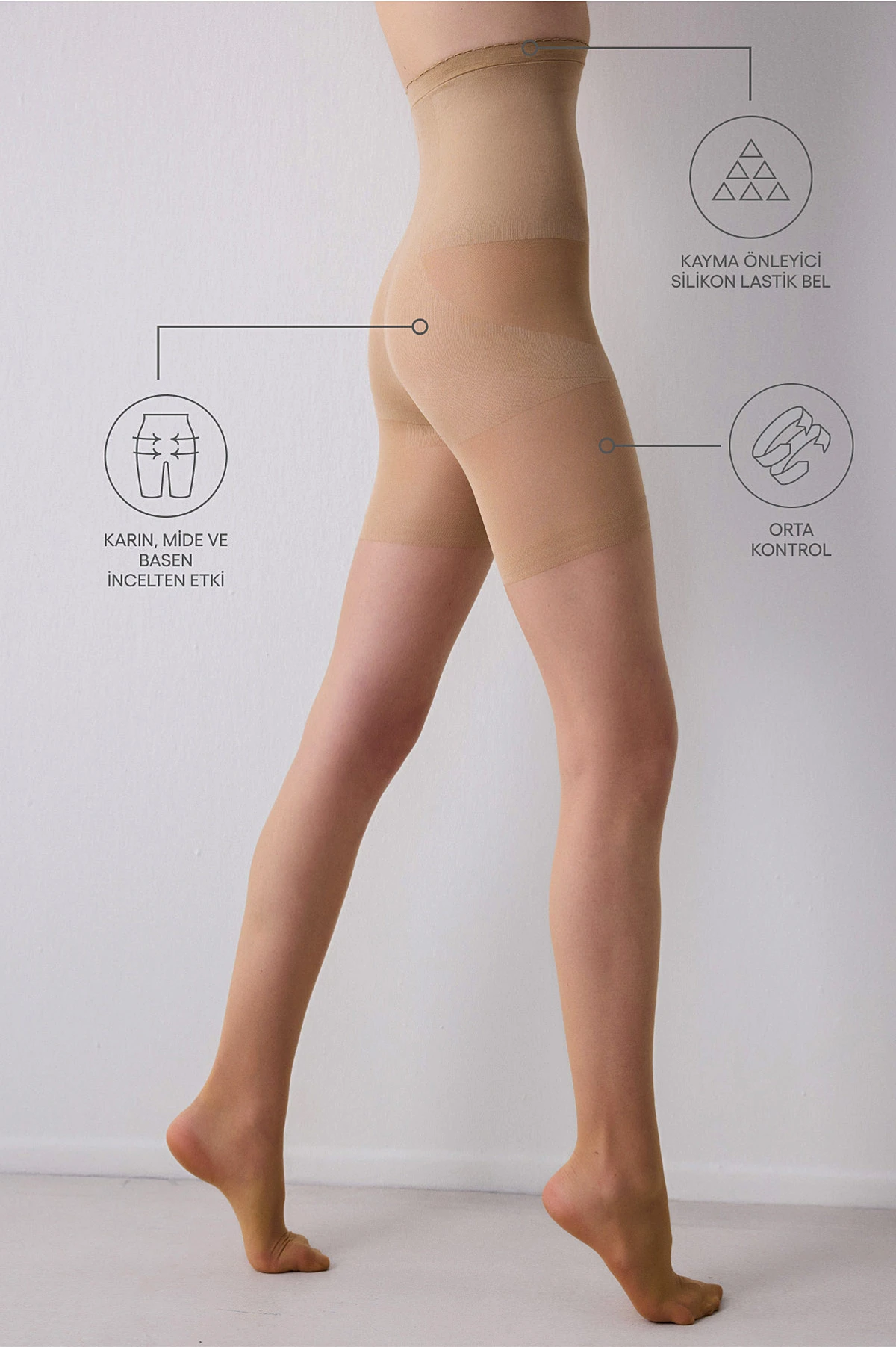 Bronz - 38  Penti Body Control 15 Den  Kadın Korseli Külotlu Çorap 421088