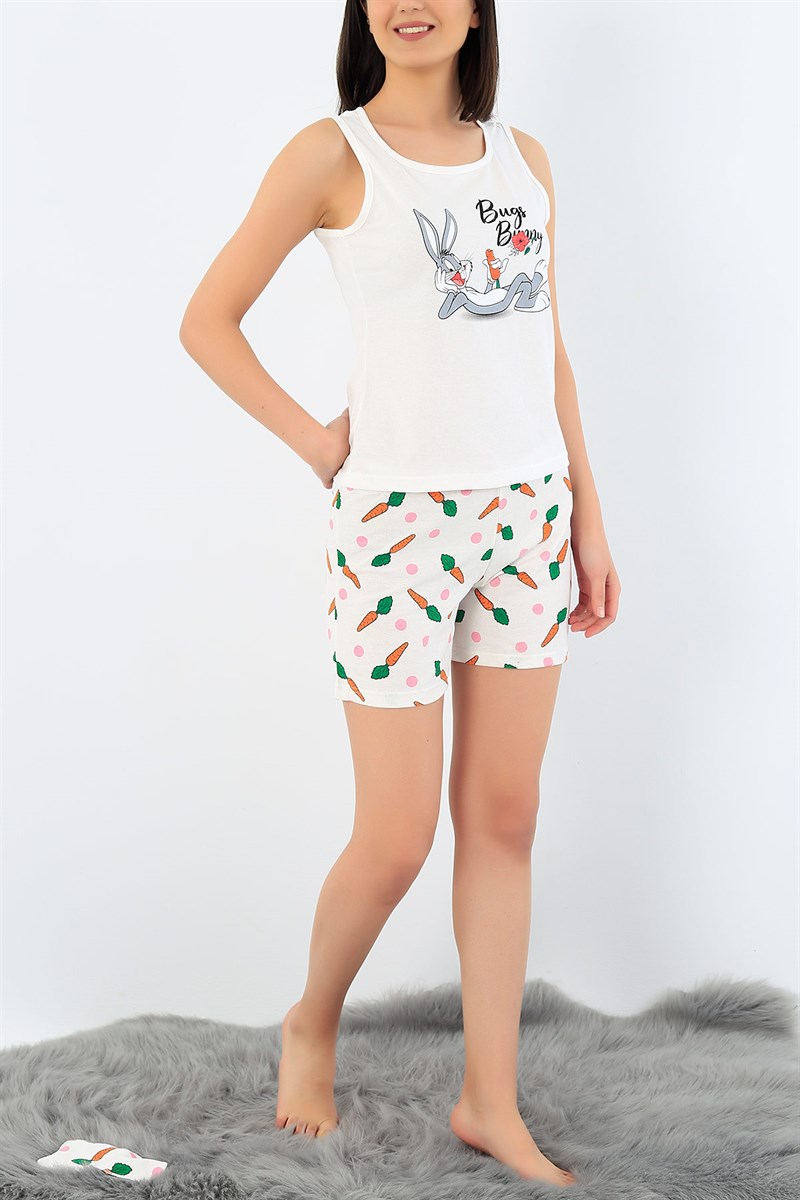 Bugs Bunny Baskılı Pijama Takımı 32716