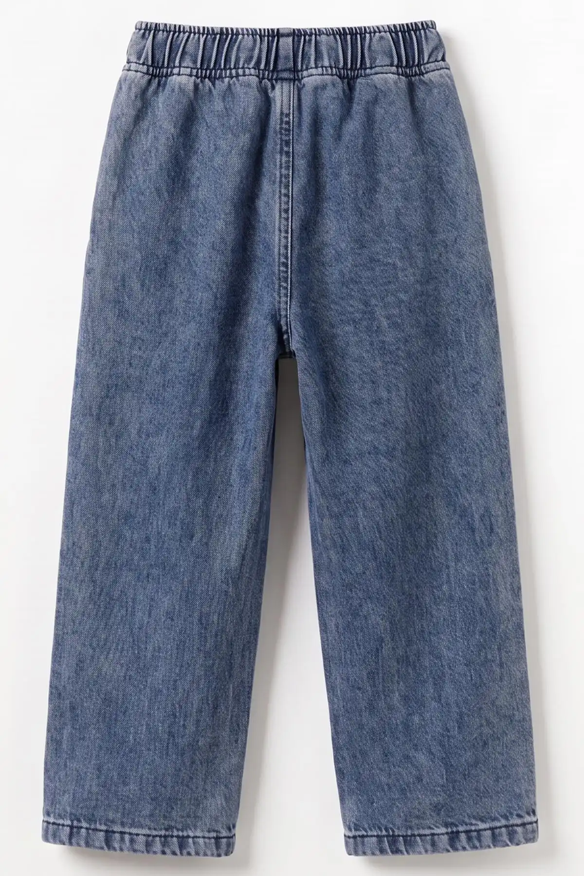 Buz Mavisi (5-12 Yaş) Baggy  Belden Bağlamalı Erkek  Çocuk Kot Pantolon 490861