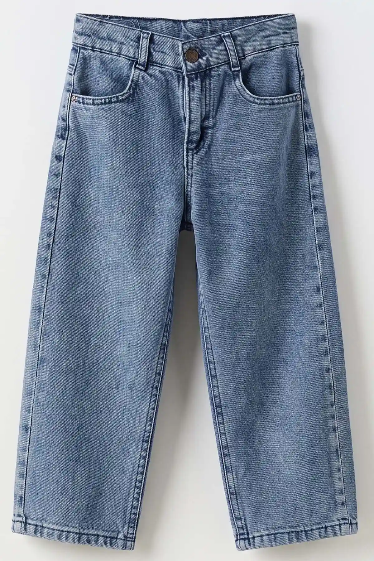 Buz Mavisi (5-12 Yaş) Baggy  Erkek  Çocuk Kot Pantolon 490857