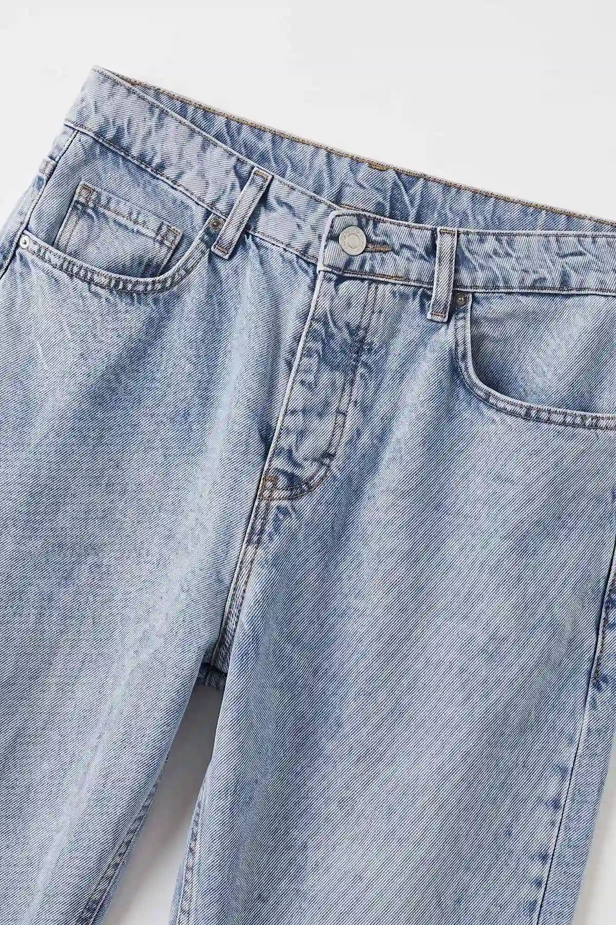 Buz Mavisi Boyfirend Yeni Sezon Cep Detaylı Erkek Kot Pantolon 497224