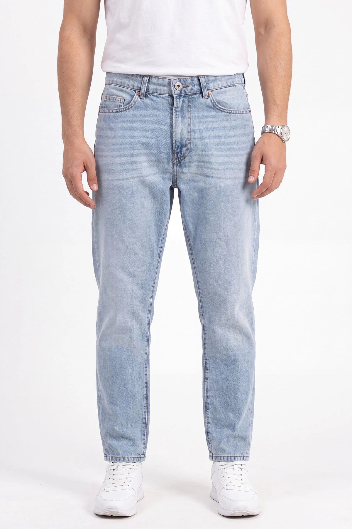 Buz Mavisi Boyfriend Erkek Kot Pantolon 472174
