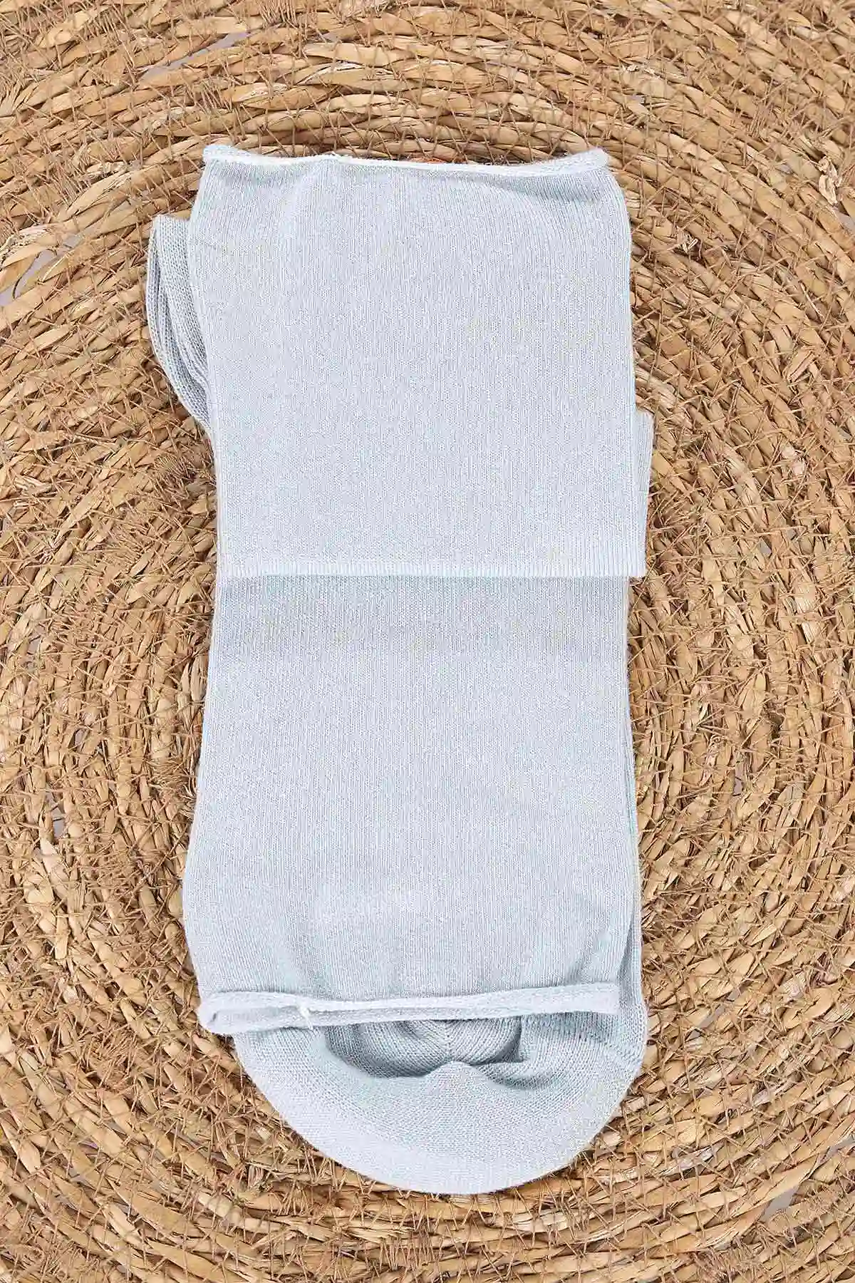 Buz Mavisi Dört Mevsim Kadın Modal Lastiksiz Çorap (36-40) 477014