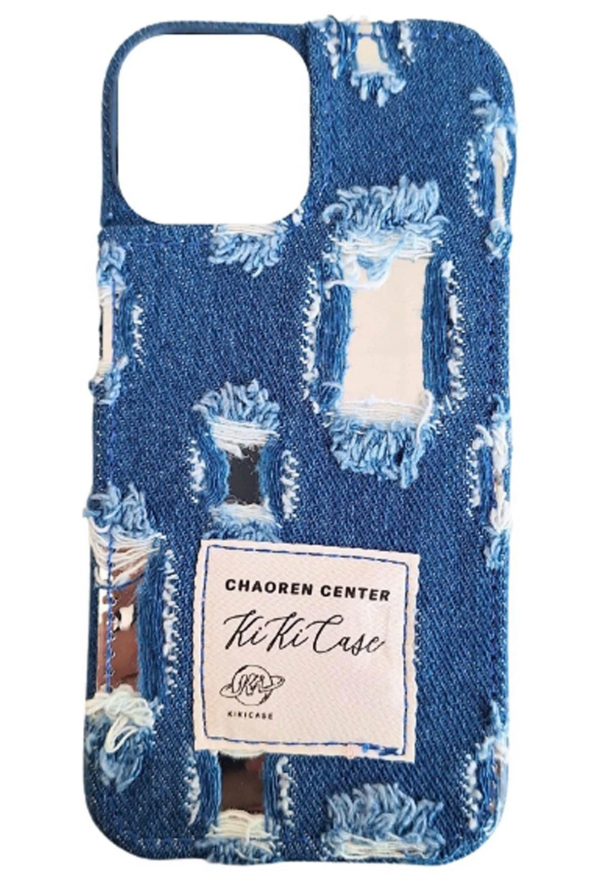 Buz Mavisi iPhone 13 Pro Uyumlu Jeans Serisi Denim Kot Desenli Premium Telefon Kılıfı 404074