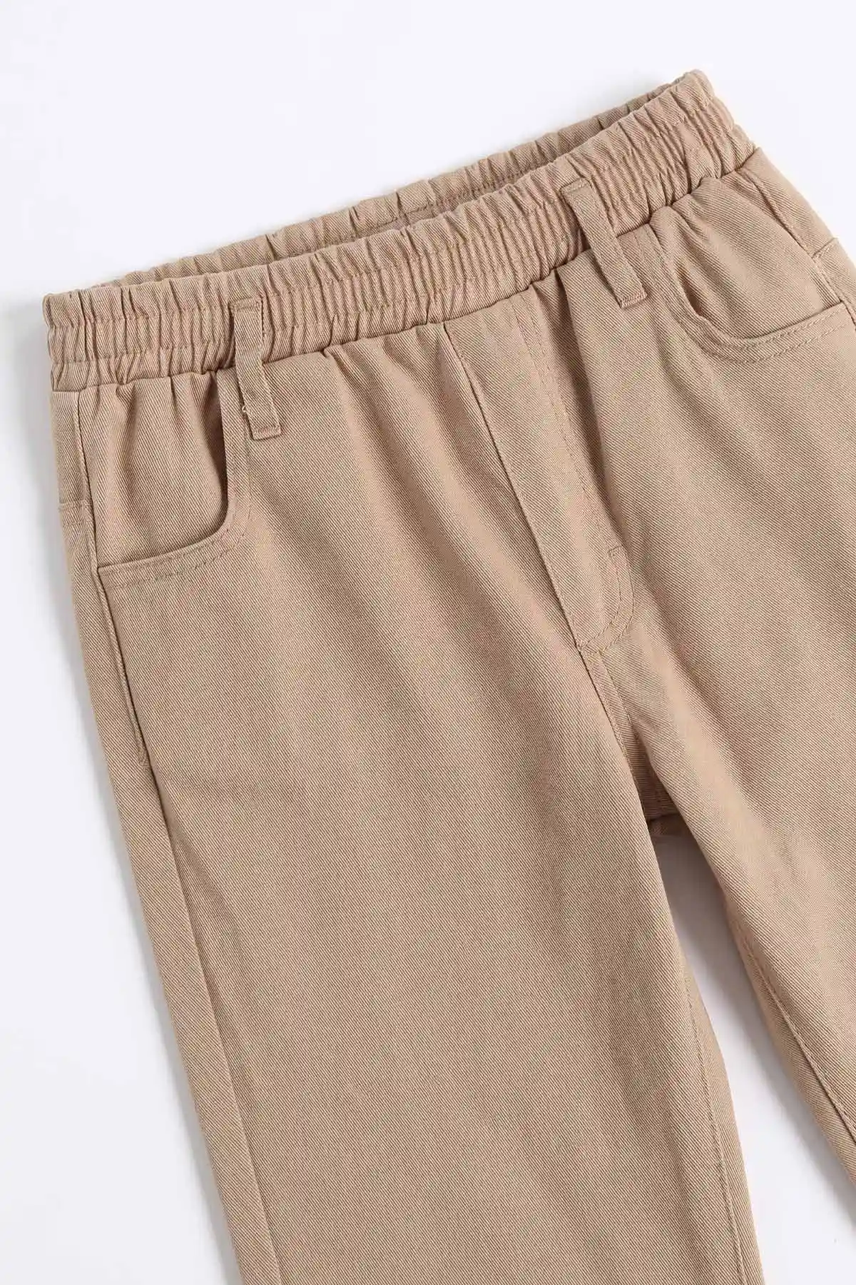 Camel (3-10 Yaş)Kot Gömlekli Tişörtlü Gabardin Pantolonlu Erkek Çocuk 3'lü Takım 478442