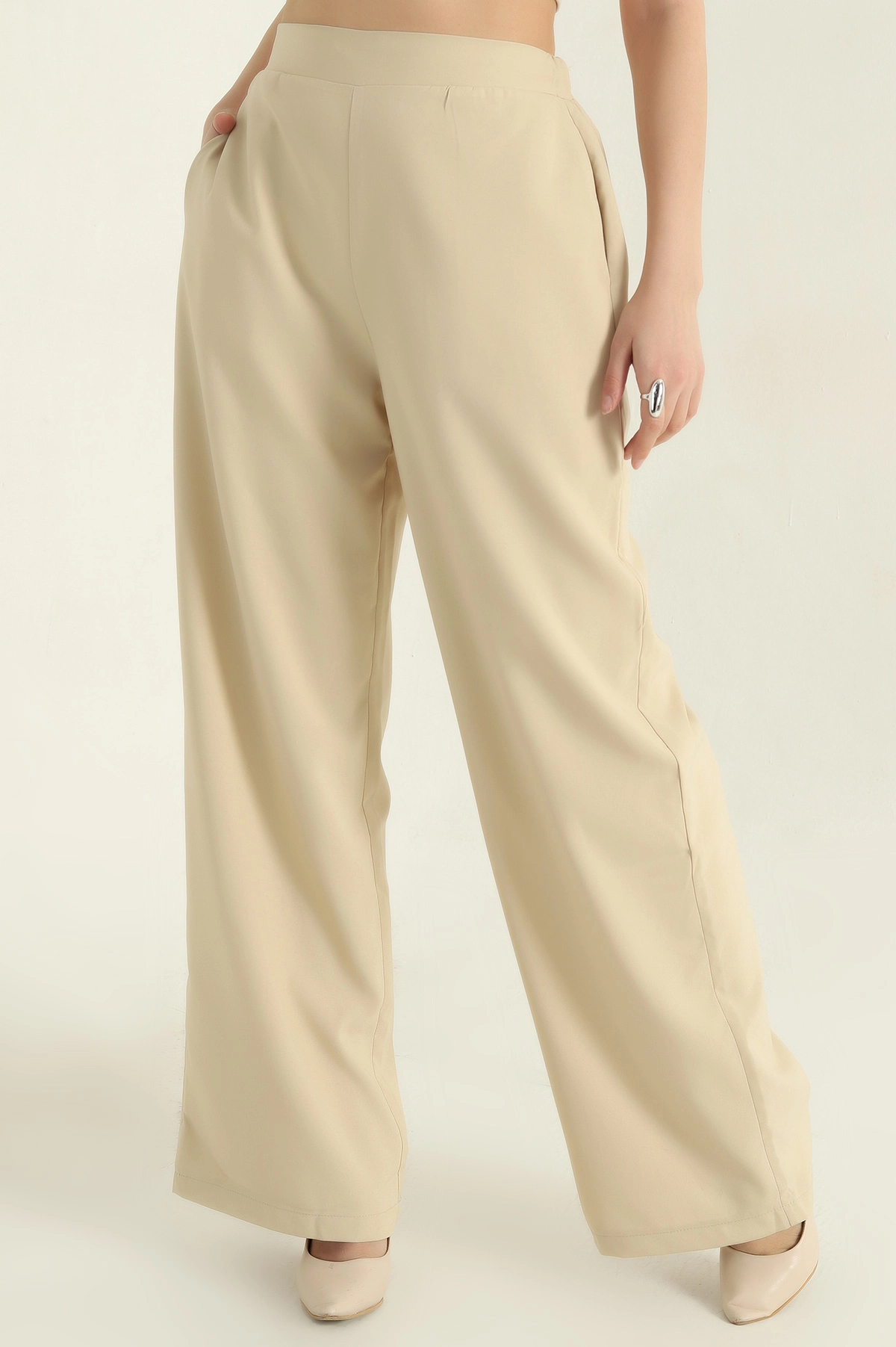 Camel Palazzo  Poliviskon Kadın Pantolon 355235