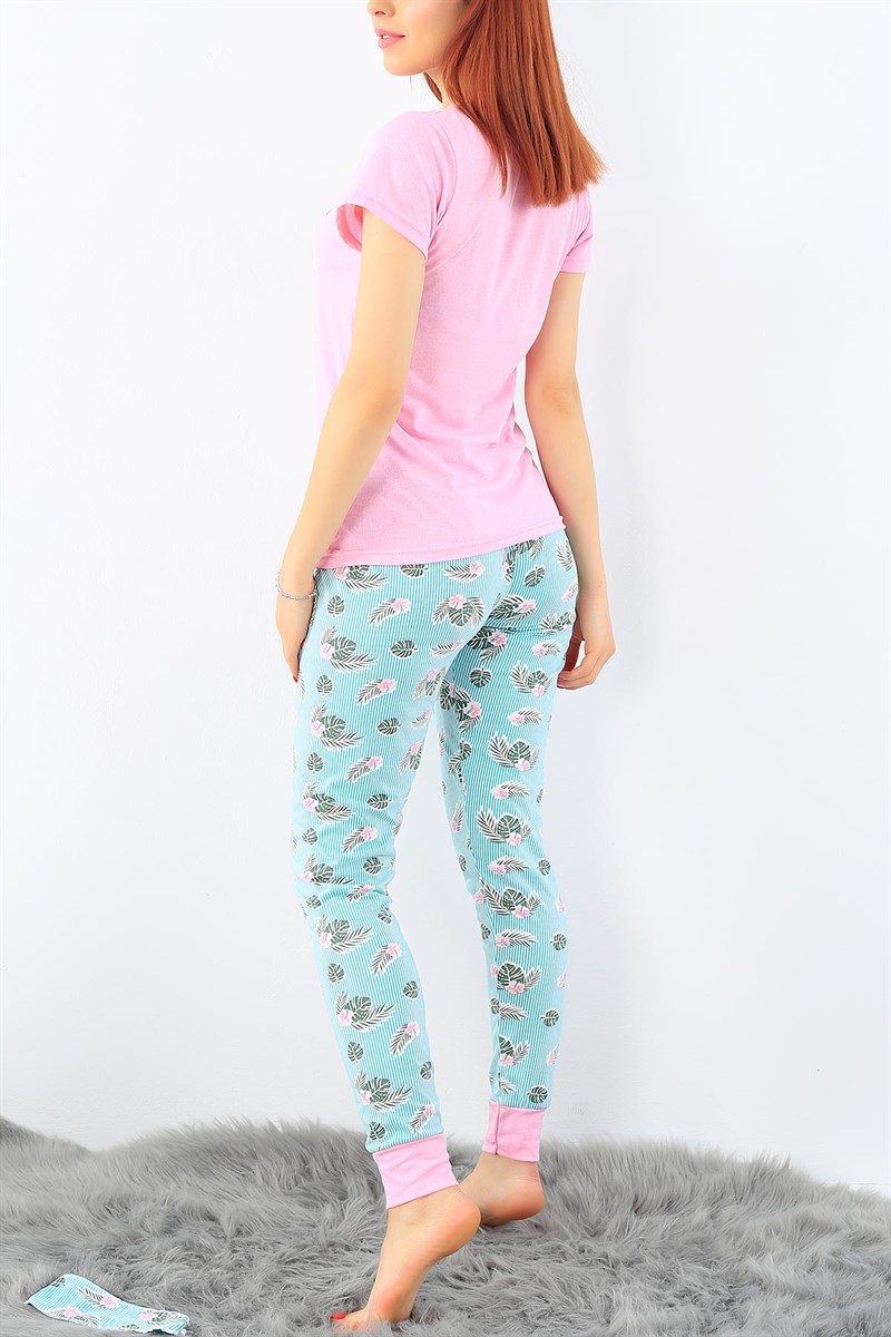 Çiçek Baskılı Bayan Pijama Takımı 32317