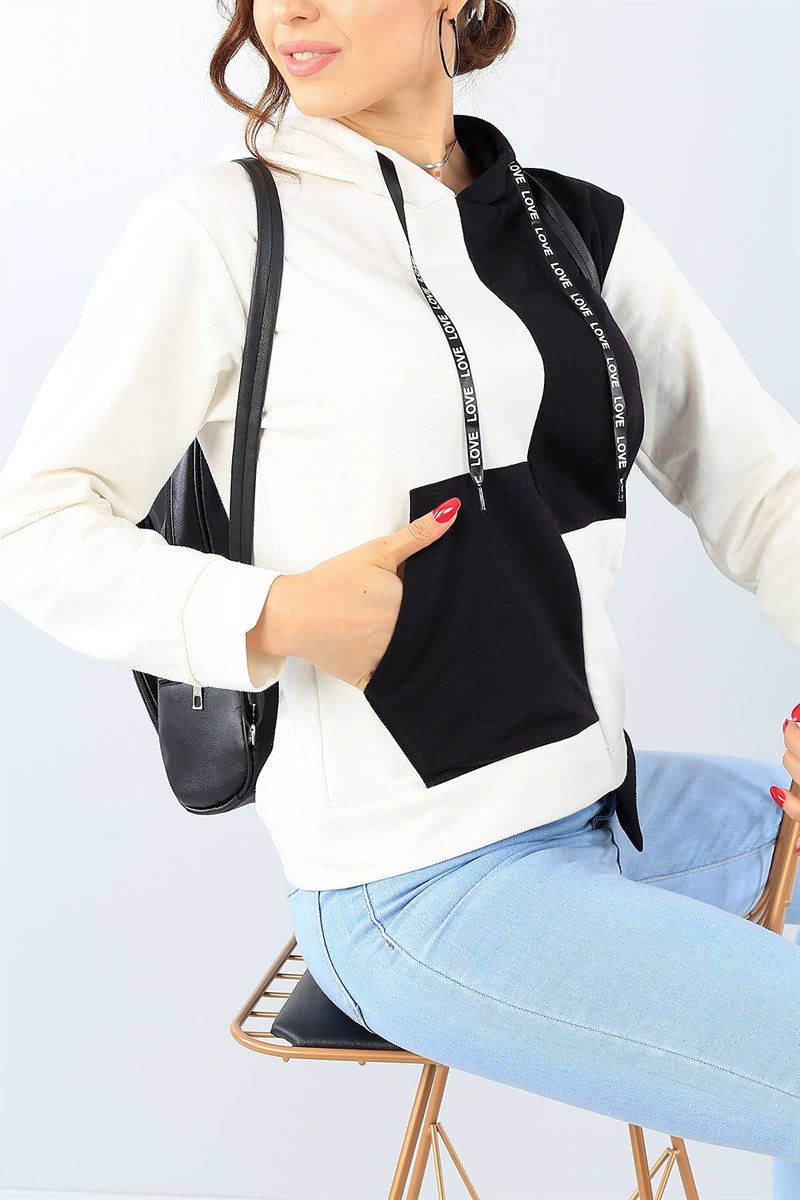 Çift Renk Bayan Sweat 39495