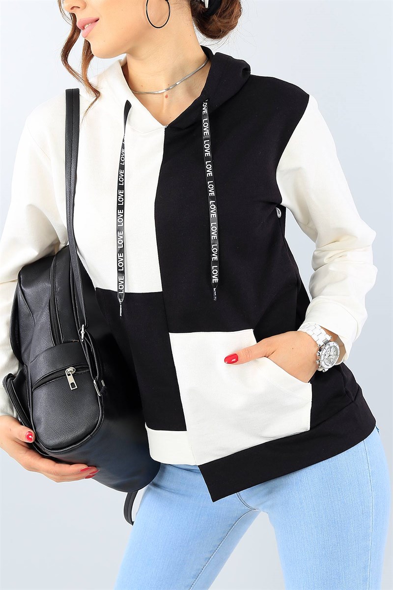 Çift Renk Bayan Sweat 39495