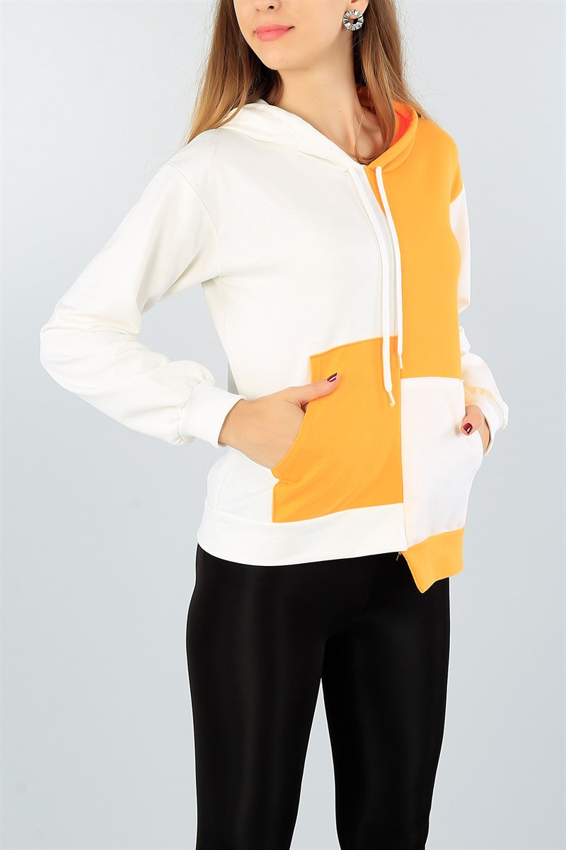Çift Renk Tasarımlı Bayan Sweat 46015