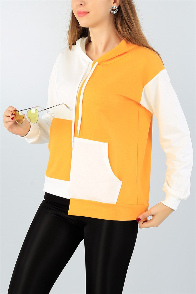 Çift Renk Tasarımlı Bayan Sweat 46015