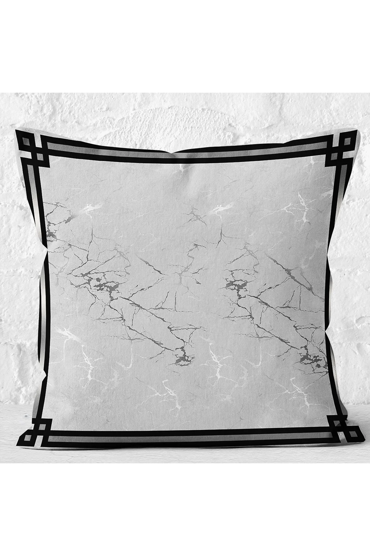43x43 Dijital Baskılı Fermuarlı Modern Kırlent Kılıfı 308779