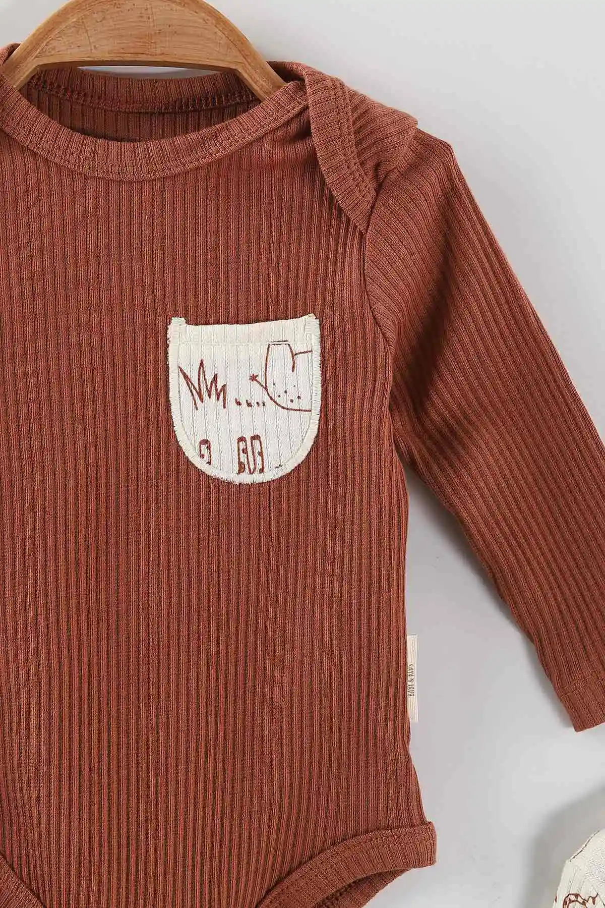 Çoklu Renk (0-6 Ay) Baskılı Fitilli Kumaş 3'Lü Kız Bebek Zıbın 469157