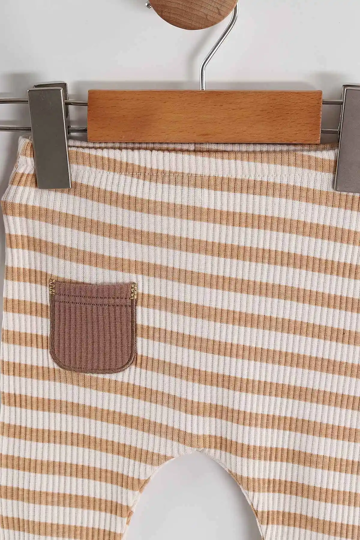 Çoklu Renk (0-6 Ay) Fitilli Kumaş Baskılı Patikli Erkek Bebek 3'lü Pijama Alt 468652