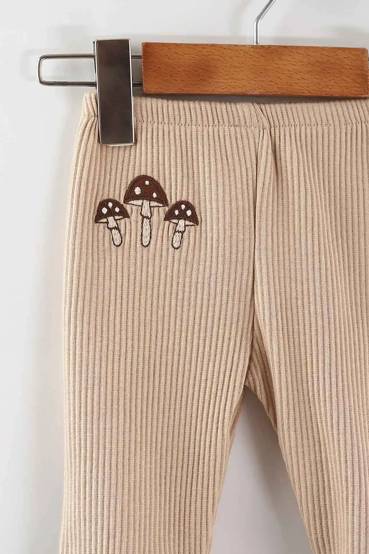 Çoklu Renk (0-6 Ay)Mantar Desenli Baskılı  Fitilli Patikli Erkek Bebek 3'lü Pijama Alt 469249