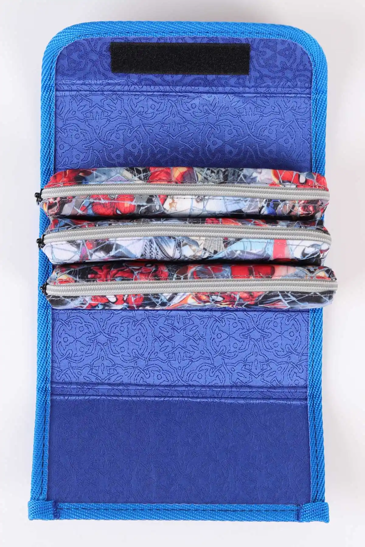 Çoklu Renk 10X20 Cm Karakterli 3 Gözlü Çantalı Kalem Kutu 489430