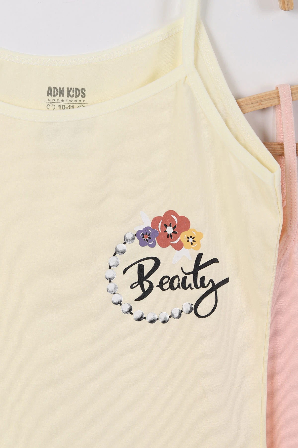 Çoklu Renk (11-15 Yaş)Beauty Baskılı İp Askılı Kız Çocuk 3'lü Atlet 461017