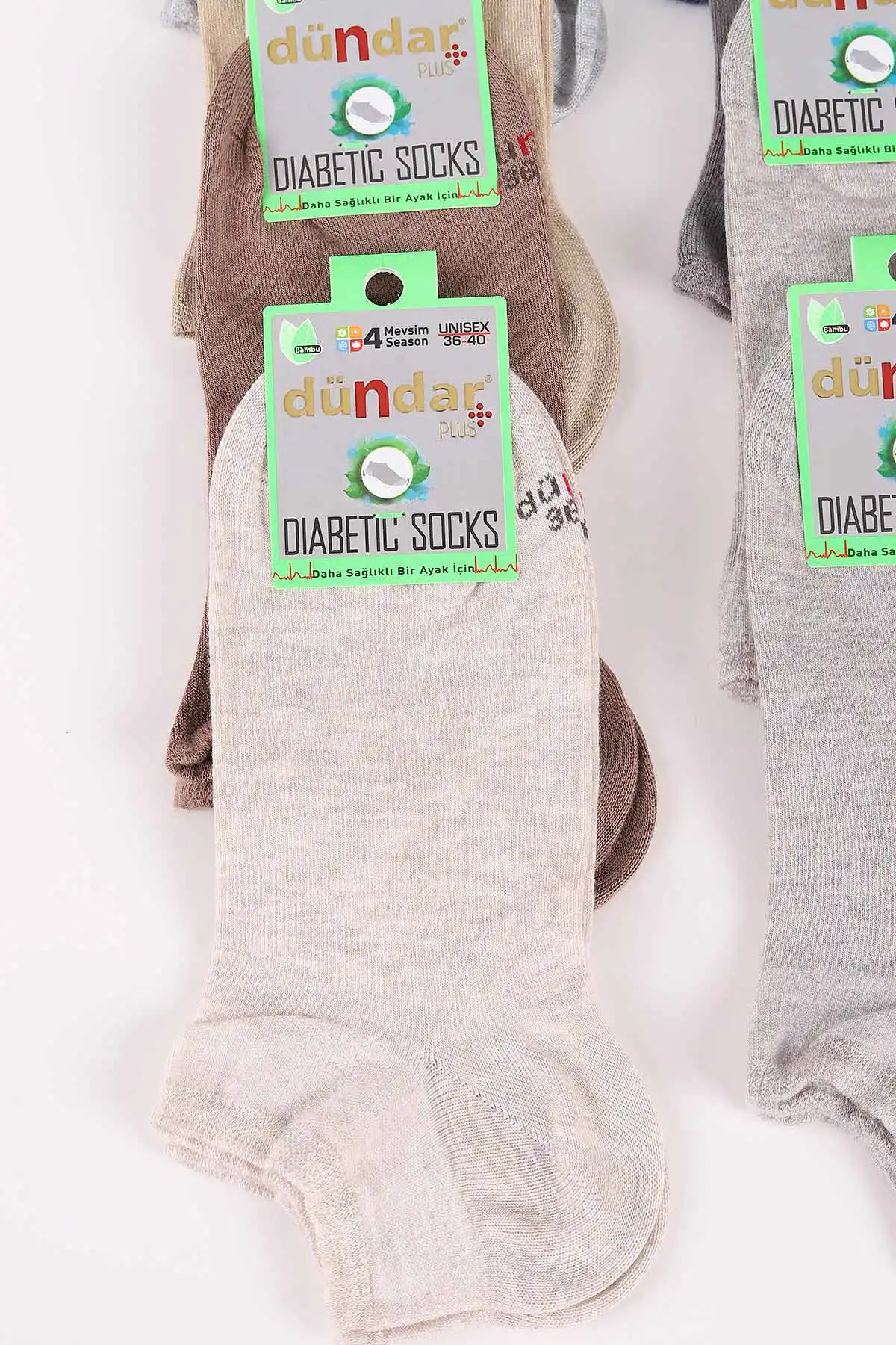 Çoklu Renk 12'li Unisex Dört Mevsim Bambu Patik Çorap (36-40) 465601
