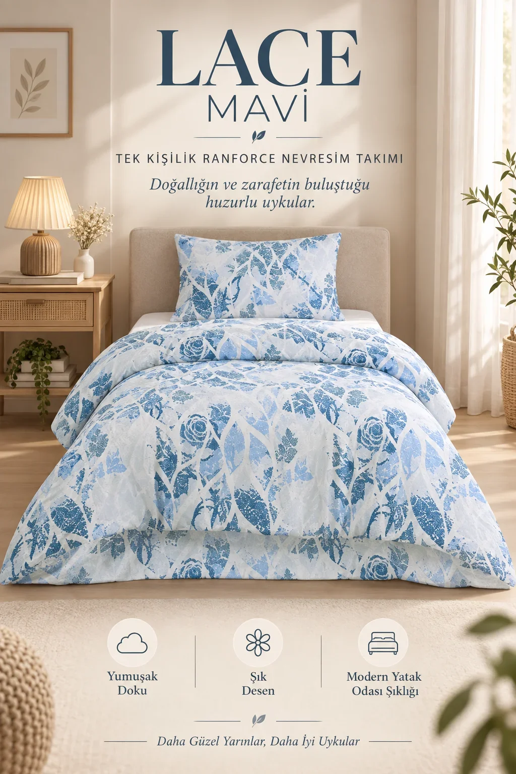 Çoklu Renk 160x220 Cm Bella Home Tek Kişilik New Box Nevresim Takımı 491417