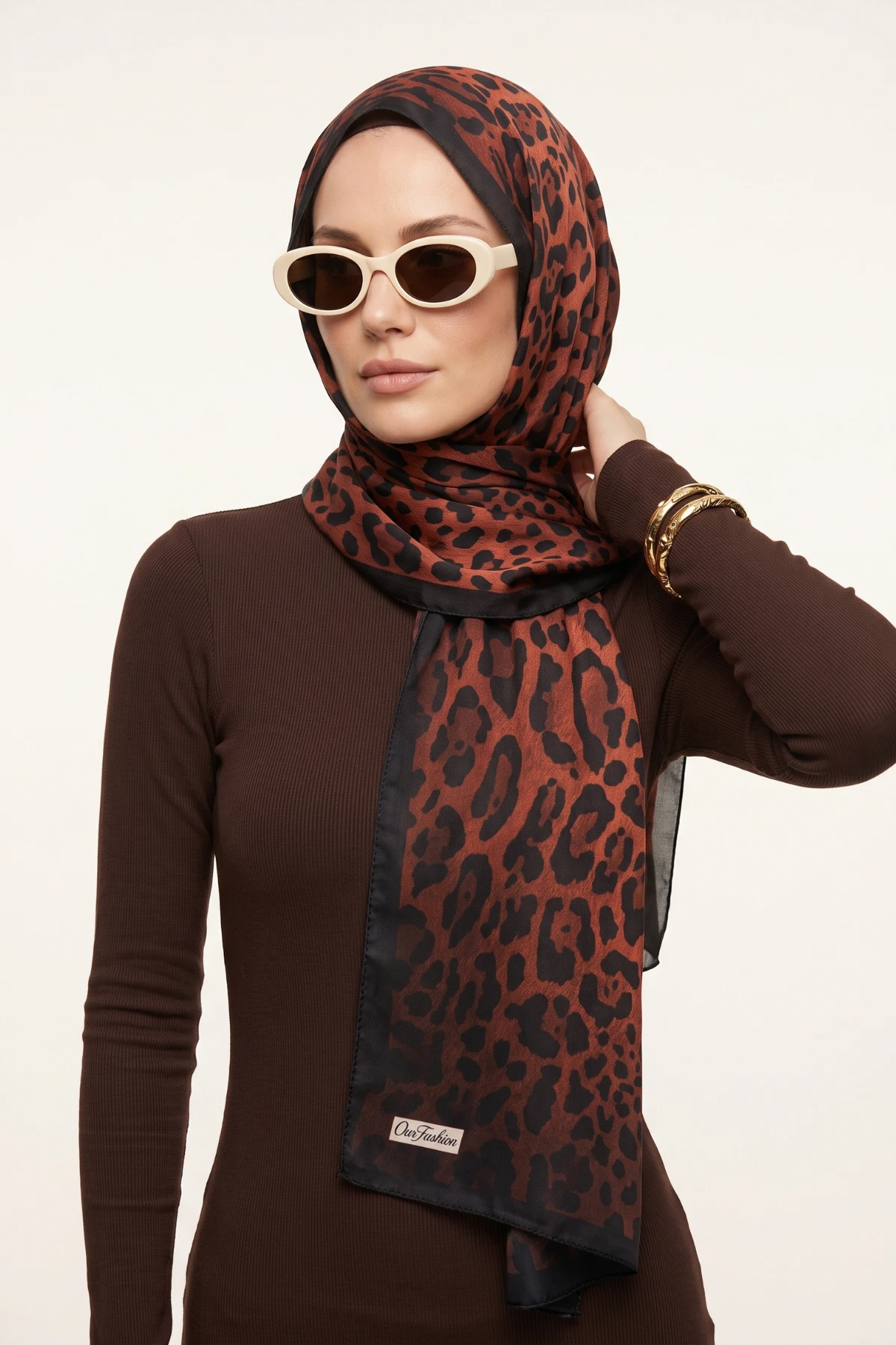 Bordo 180x70 Cm Our Fashion Dijital Baskılı Desenli Soft Şal 488573