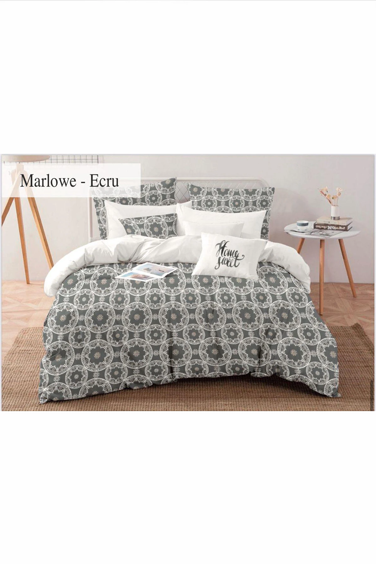 Çoklu Renk 200x220 Cm Evnur Home Pure Line Çift Kişilik Nevresim Takımı 462198