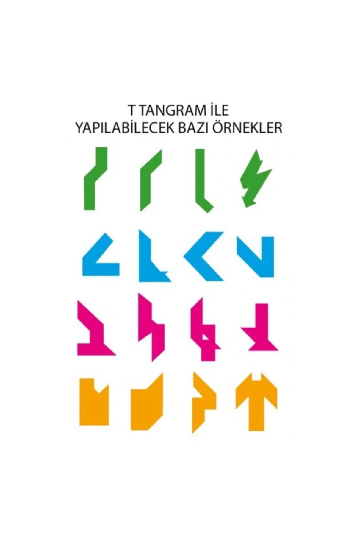 Tangram Eğitim Materyali 4 Parça 100 Şekil 342387
