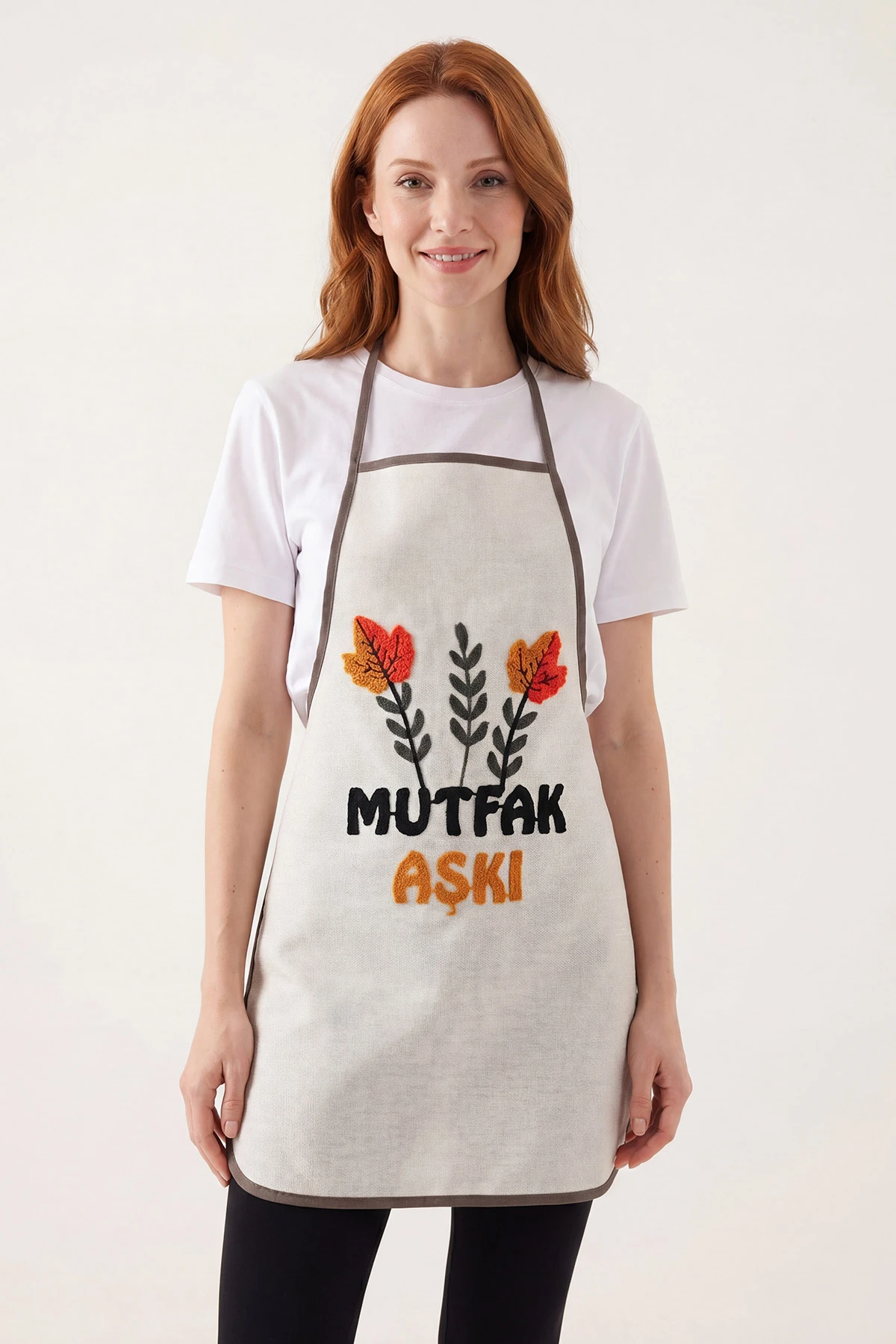 Çoklu Renk 50x70 Cm Keten Punch Nakışlı Mutfak Önlüğü 455256