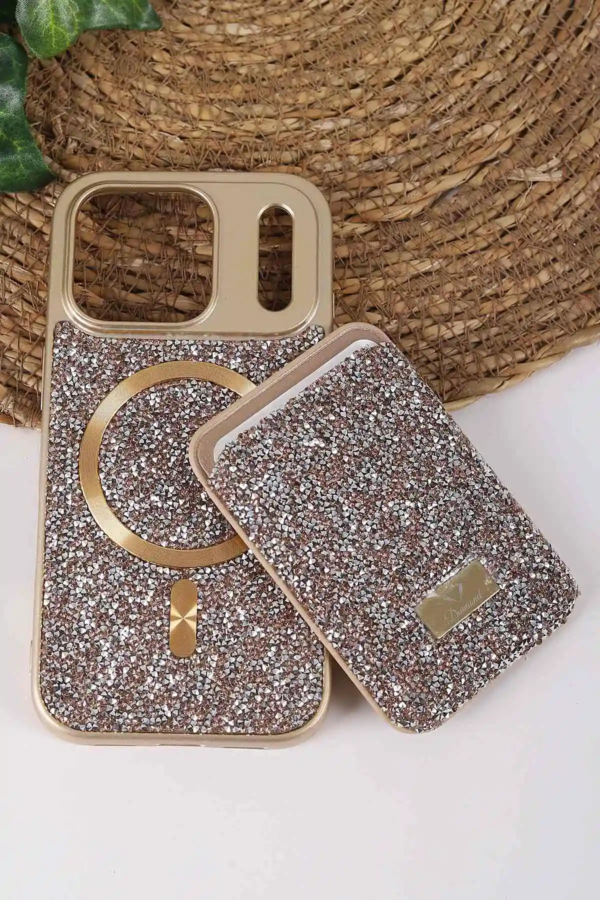 Çöl TeknoCase İPhone 17 Pro Uyumlu Viola Diamond Case Serisi Kartlıklı Lens Hediyeli Sert Silikon Telefon Kılıfı 430863