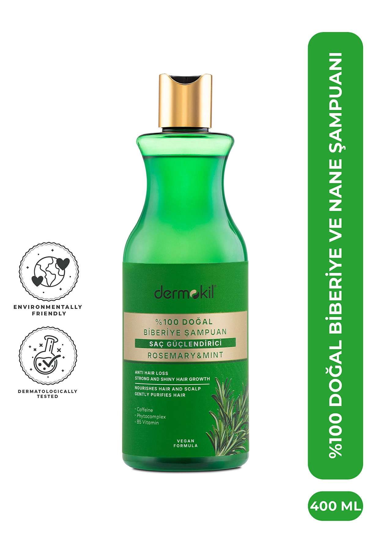 Dermokil %100 Doğal Biberiye Saç Güçlendirici Şampuan 400 Ml 414764