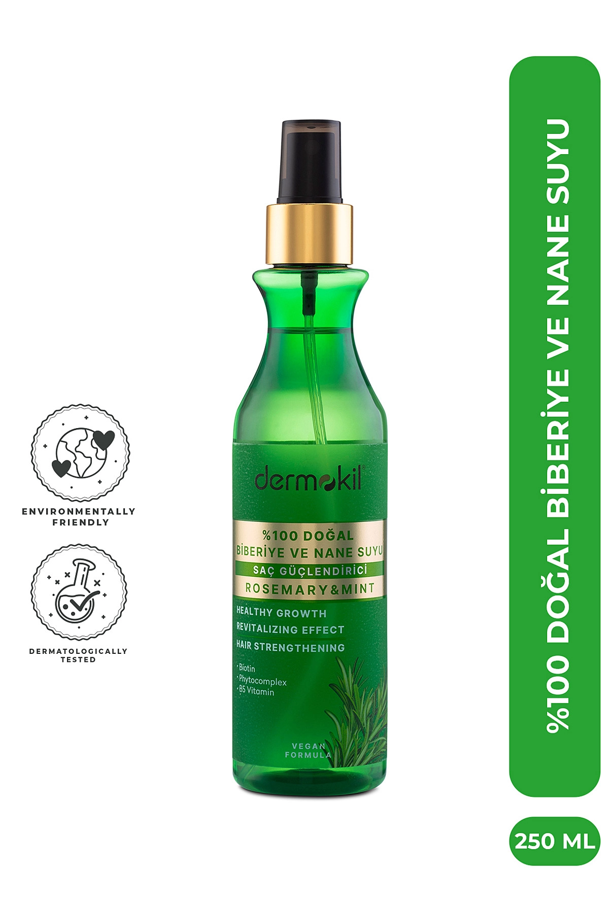 Dermokil %100 Doğal Biberiye Suyu Saç Güçlendirici Sprey 250 Ml 414770