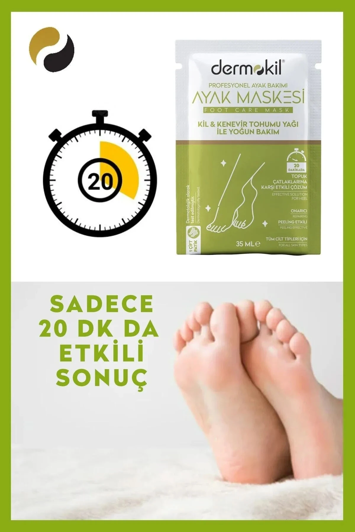 Dermokil Ayak Bakım Maskesi 35 ml 252566