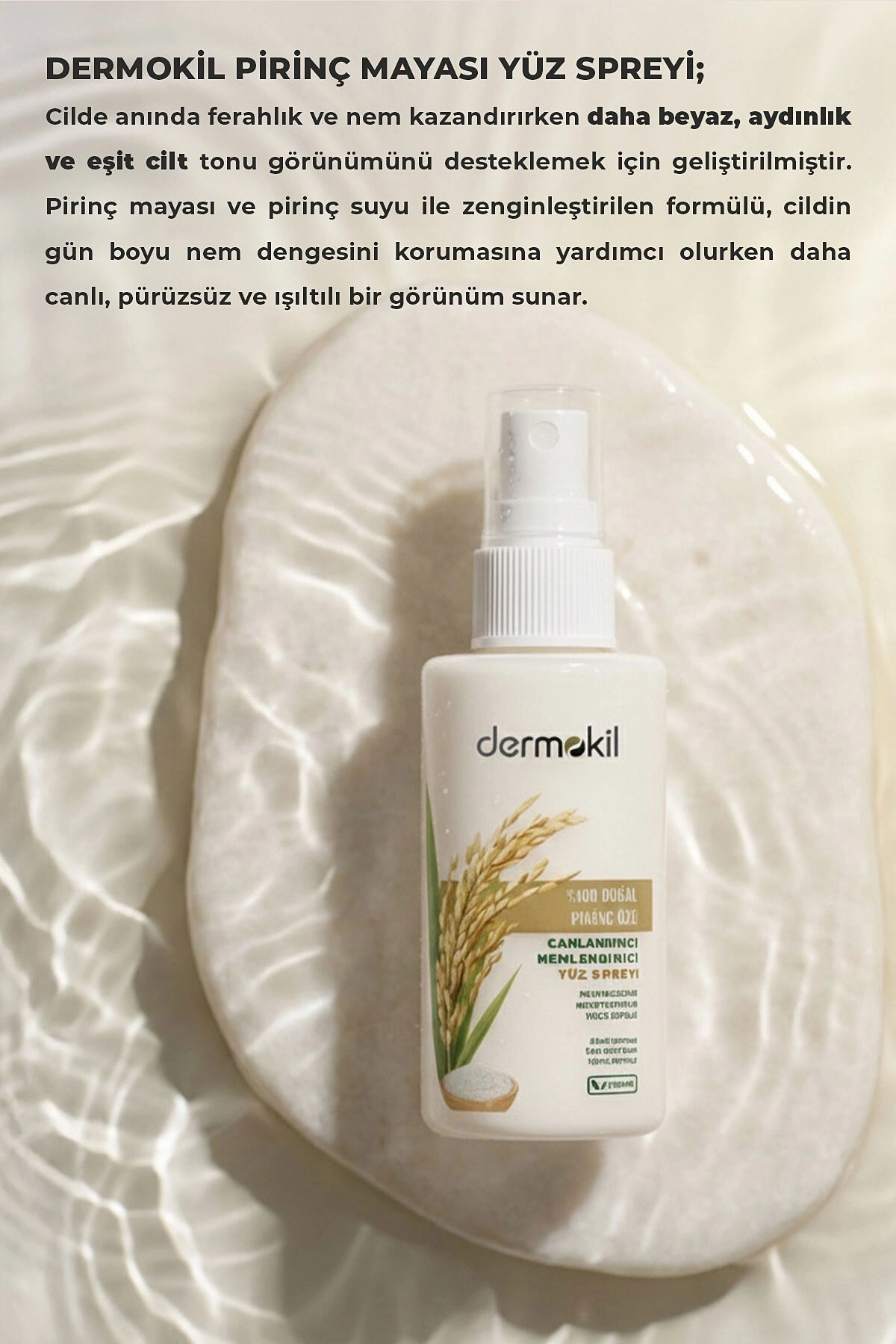 Dermokil Pirinç Mayası Beyazlatıcı Canlandırıcı Yüz Spreyi 50 Ml 472891