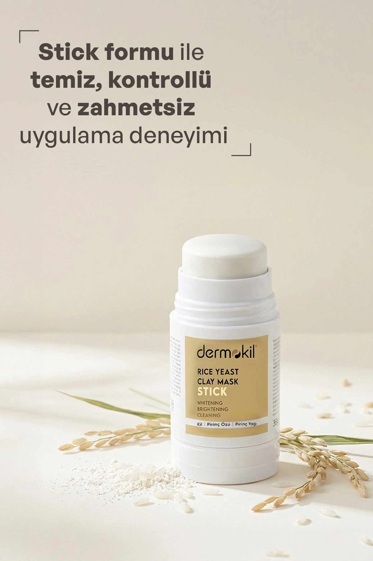 Dermokil Pirinç Mayası Beyazlatıcı Stick Kil Maskesi 30 G 466607