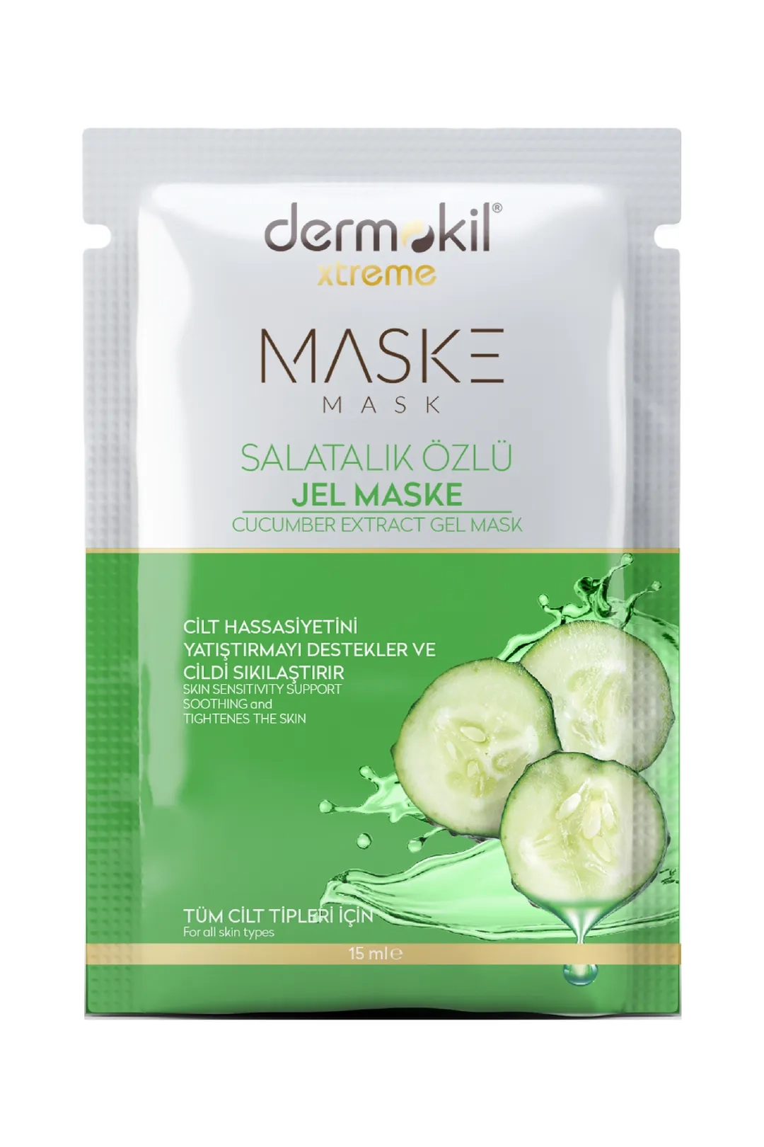 Dermokil Salatalık Özlü Jel Yüz Maskesi 15 ml 288901