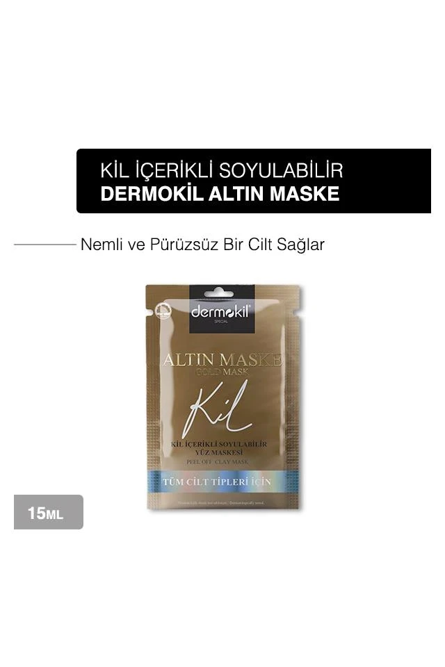 Dermokil Soyulabilir Kil İçerikli Gold Maske 15 ML 252429