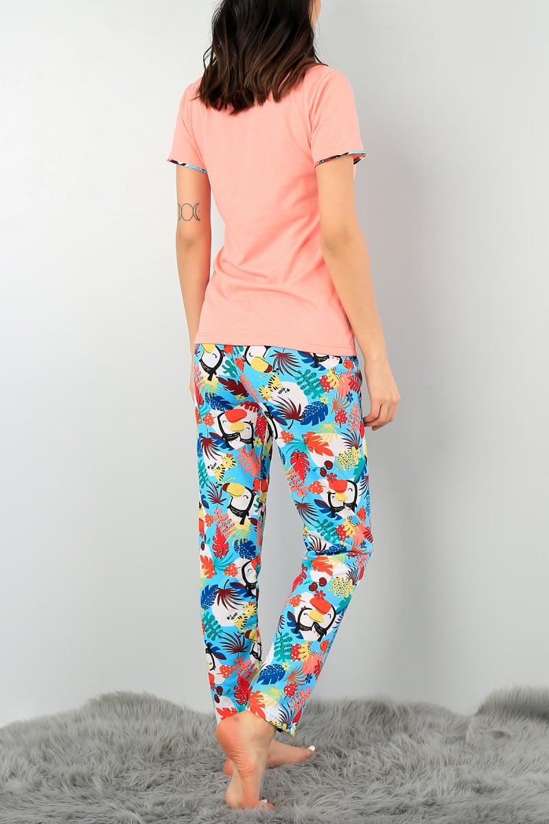 Desenli Baskılı Bayan Pijama Takımı 59770