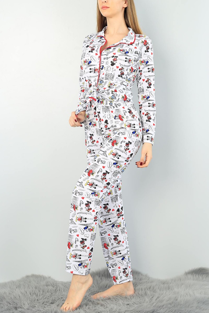 Desenli Baskılı Bayan Pijama Takımı 61627