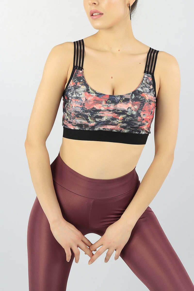 Desenli Bayan Sporcu Büstiyer 57372