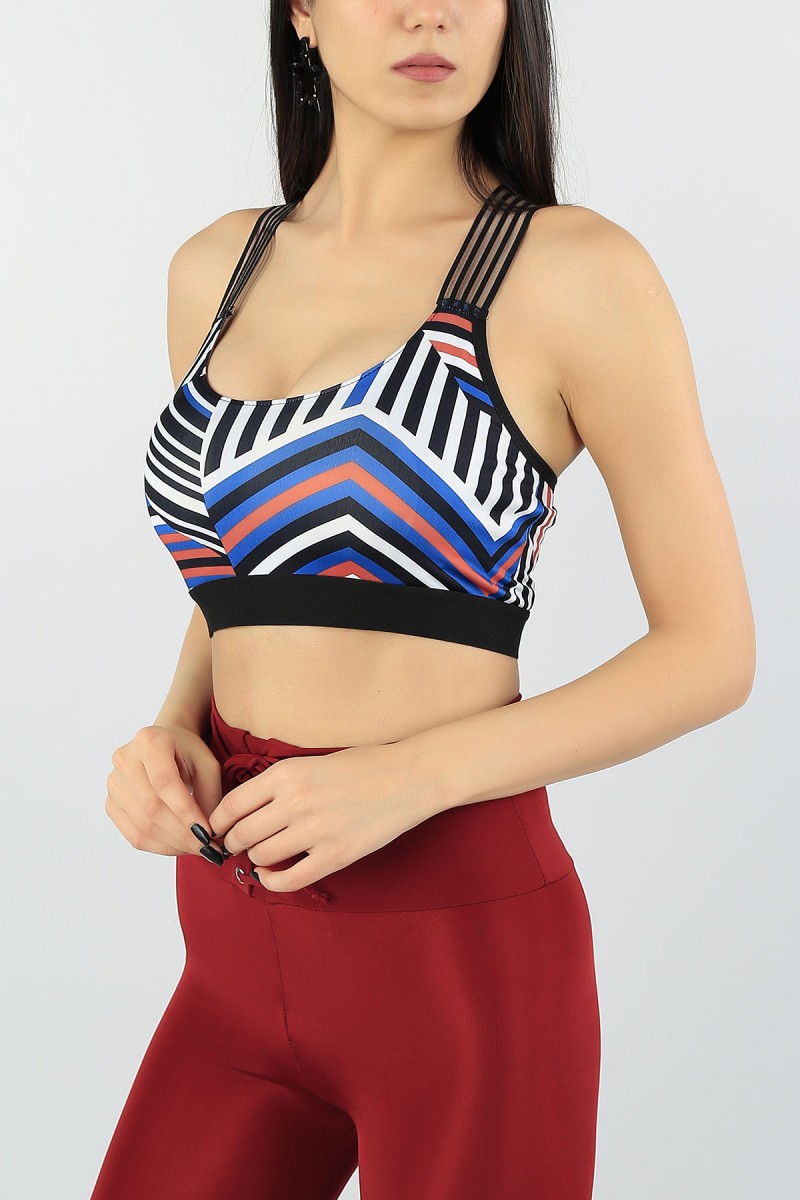Desenli Bayan Sporcu Büstiyer 57376