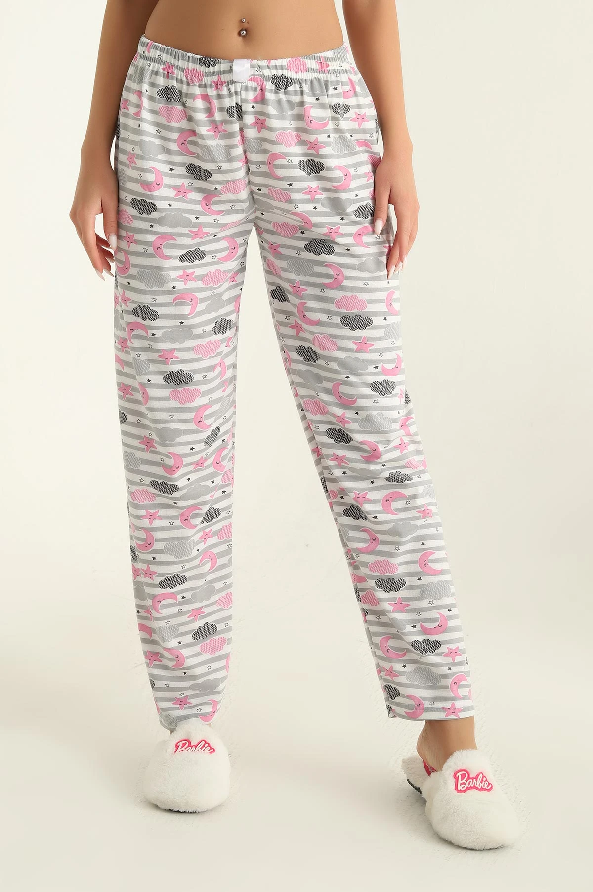 Desenli Beli Lastikli Pijama Altı 288752