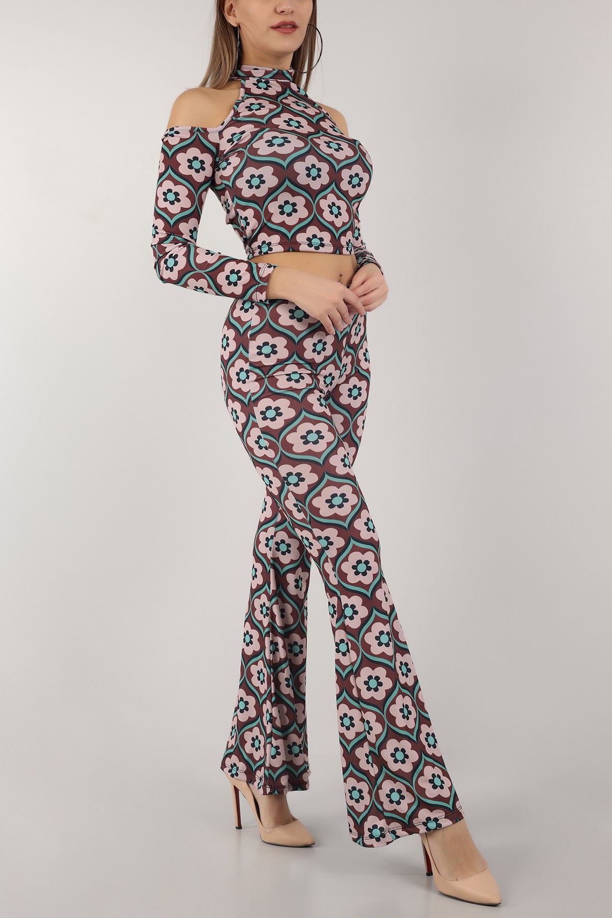 Desenli Bluz Pantolon İkili Takım 153251