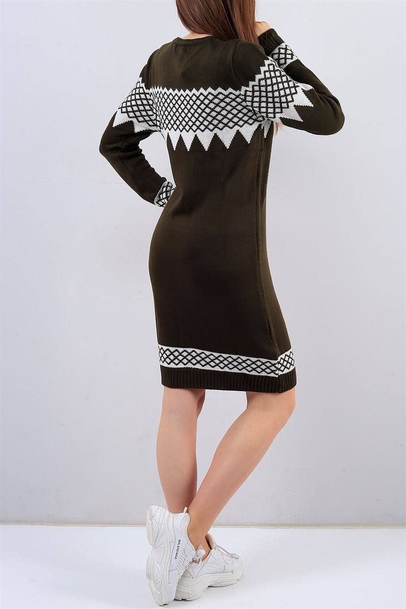 Desenli Haki Bayan Tunik 17126B