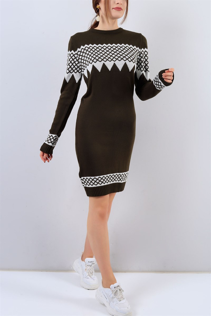 Desenli Haki Bayan Tunik 17126B