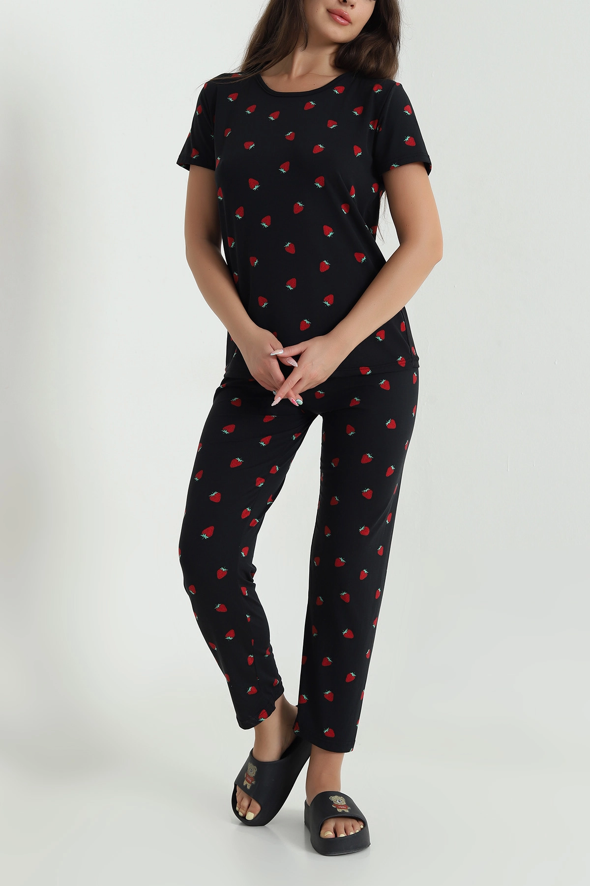 Desenli Milan Kadın Pijama Takımı 466501