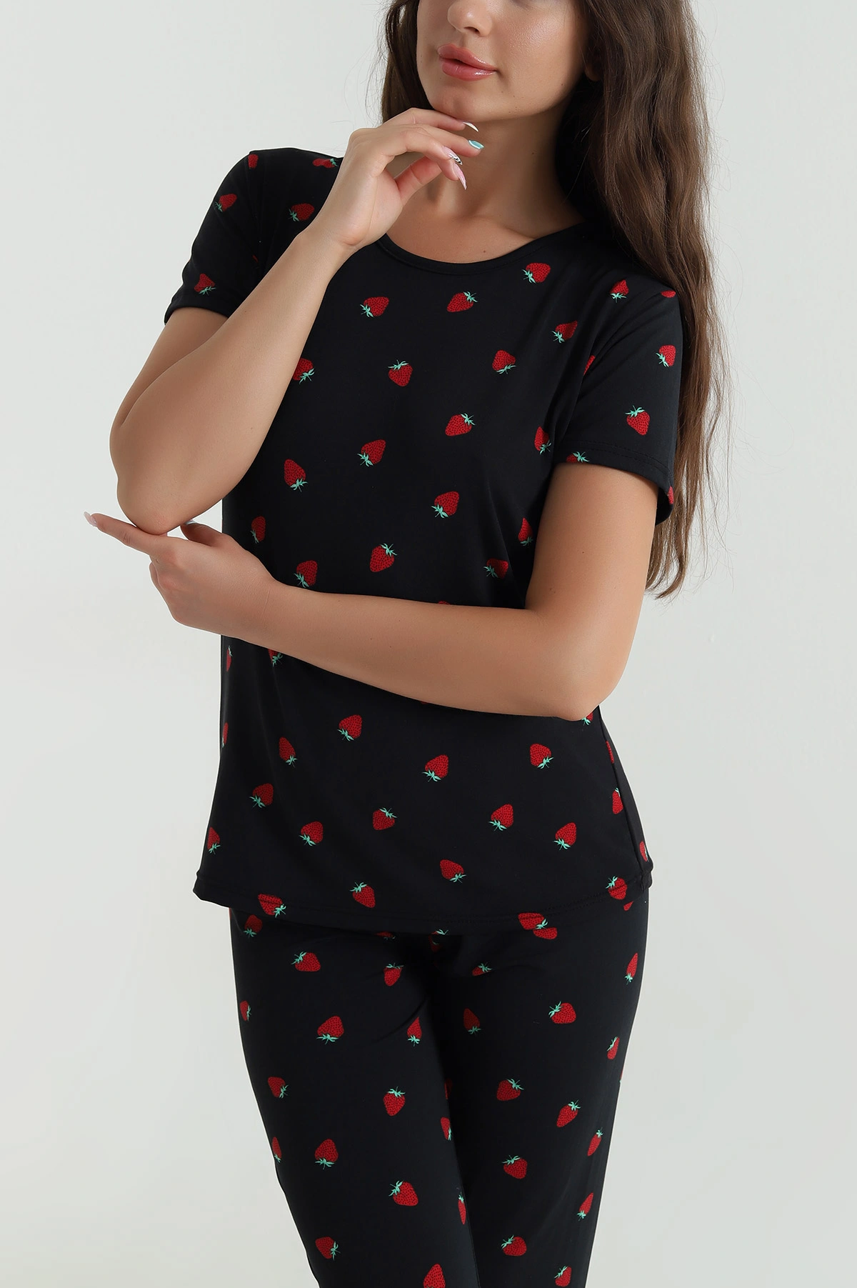 Desenli Milan Kadın Pijama Takımı 466501